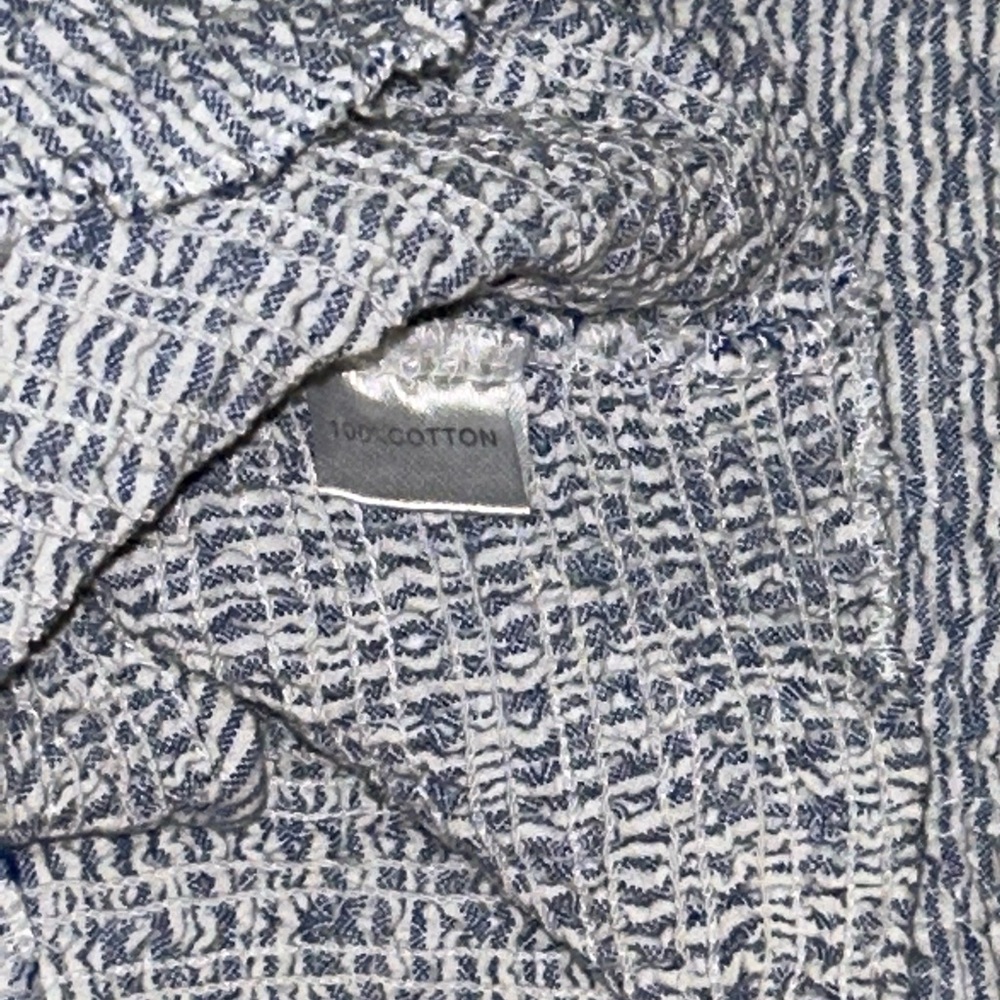 Brandy Melville Izzy smocked blue white tank OS - Picture 7 of 7
